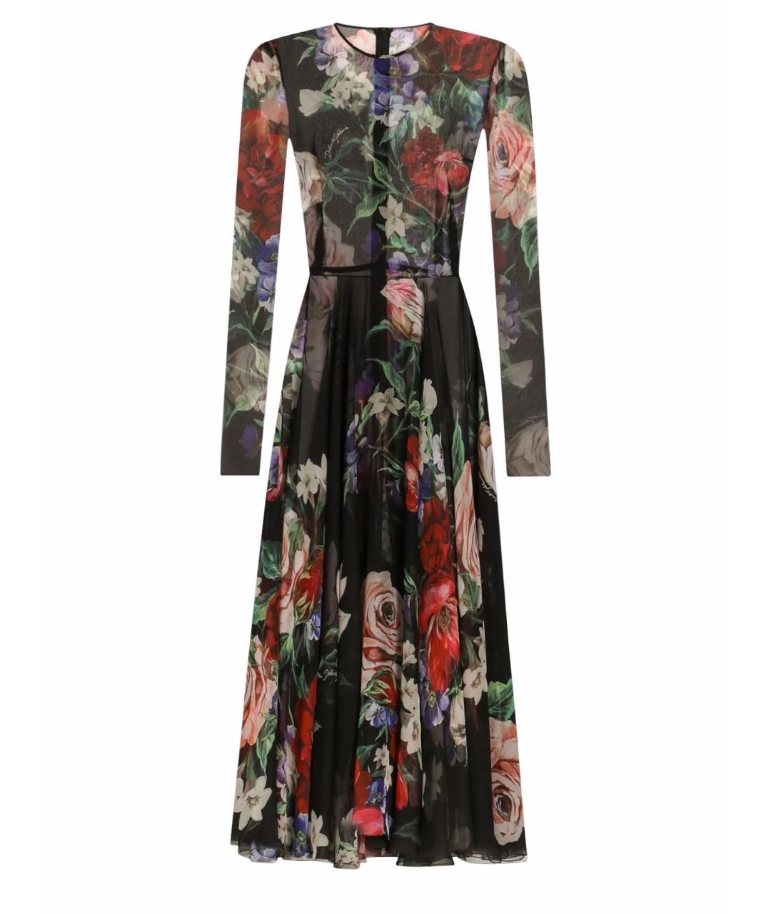 DOLCE&GABBANA Мульти шелковое вечернее платье, фото 1