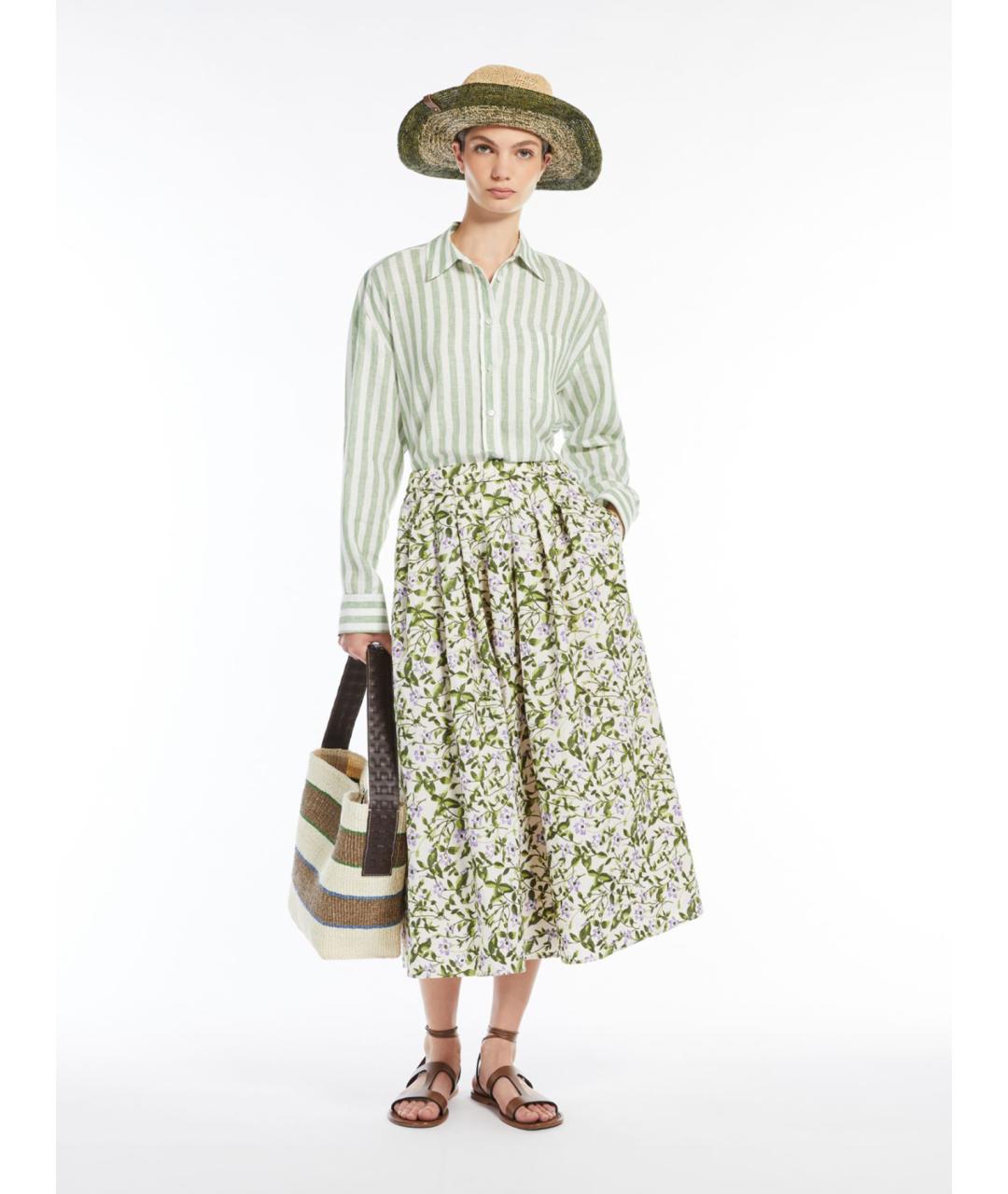 WEEKEND MAX MARA Мульти льняная рубашка, фото 2
