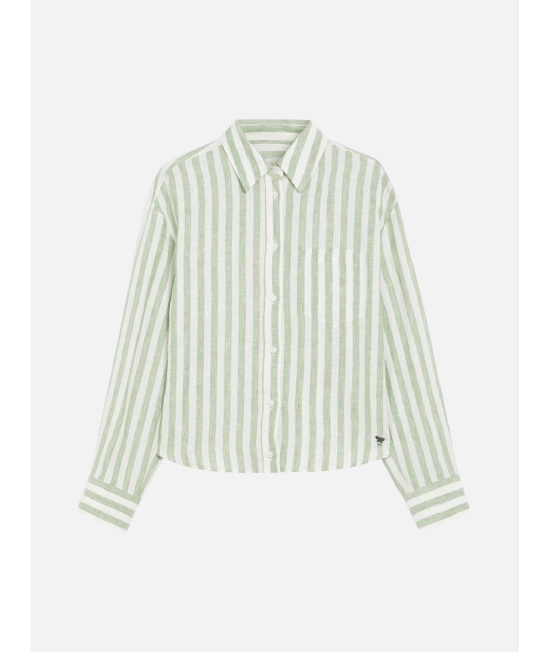 WEEKEND MAX MARA Мульти льняная рубашка, фото 5
