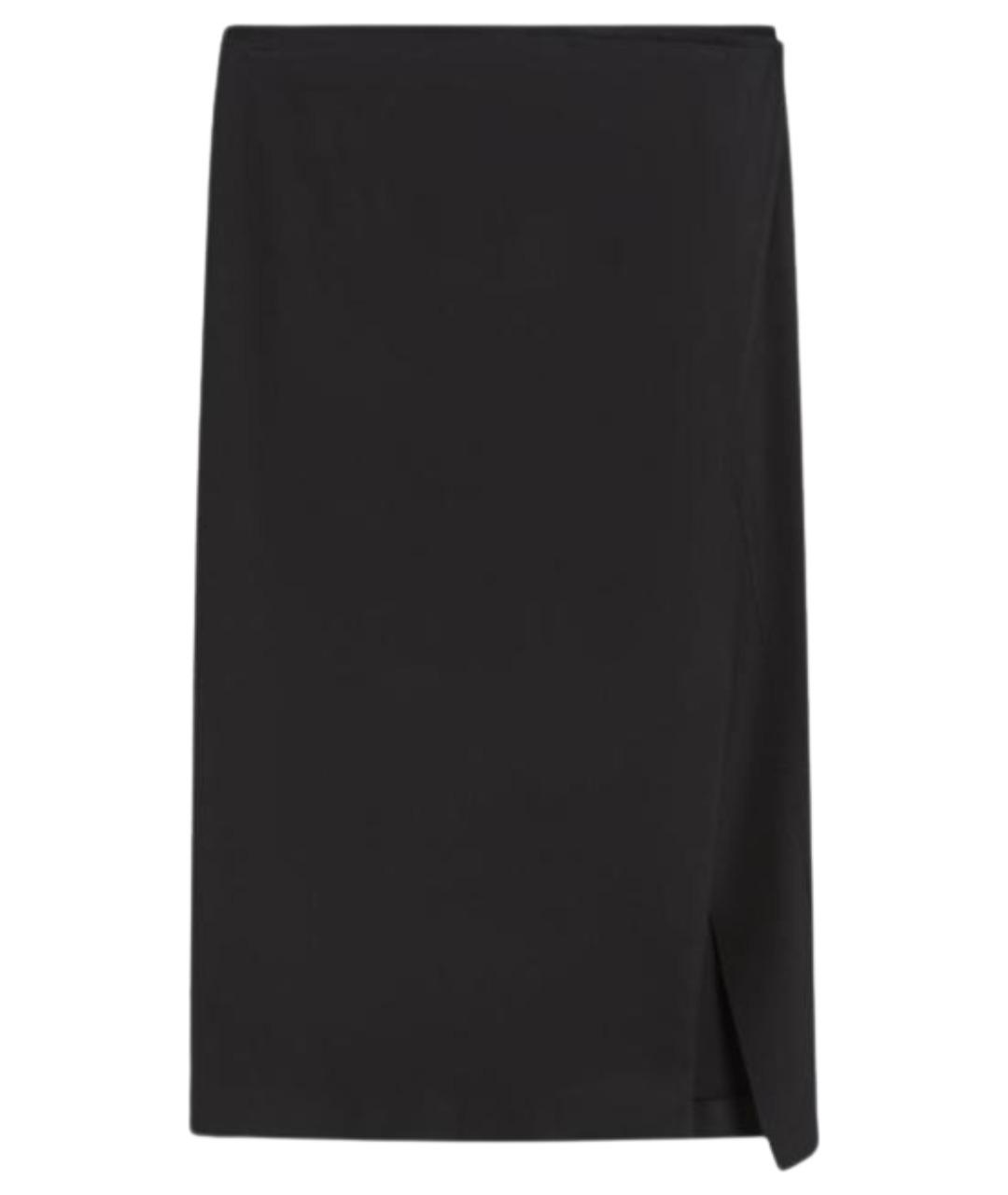 SPORTMAX Черная хлопковая юбка миди, фото 1