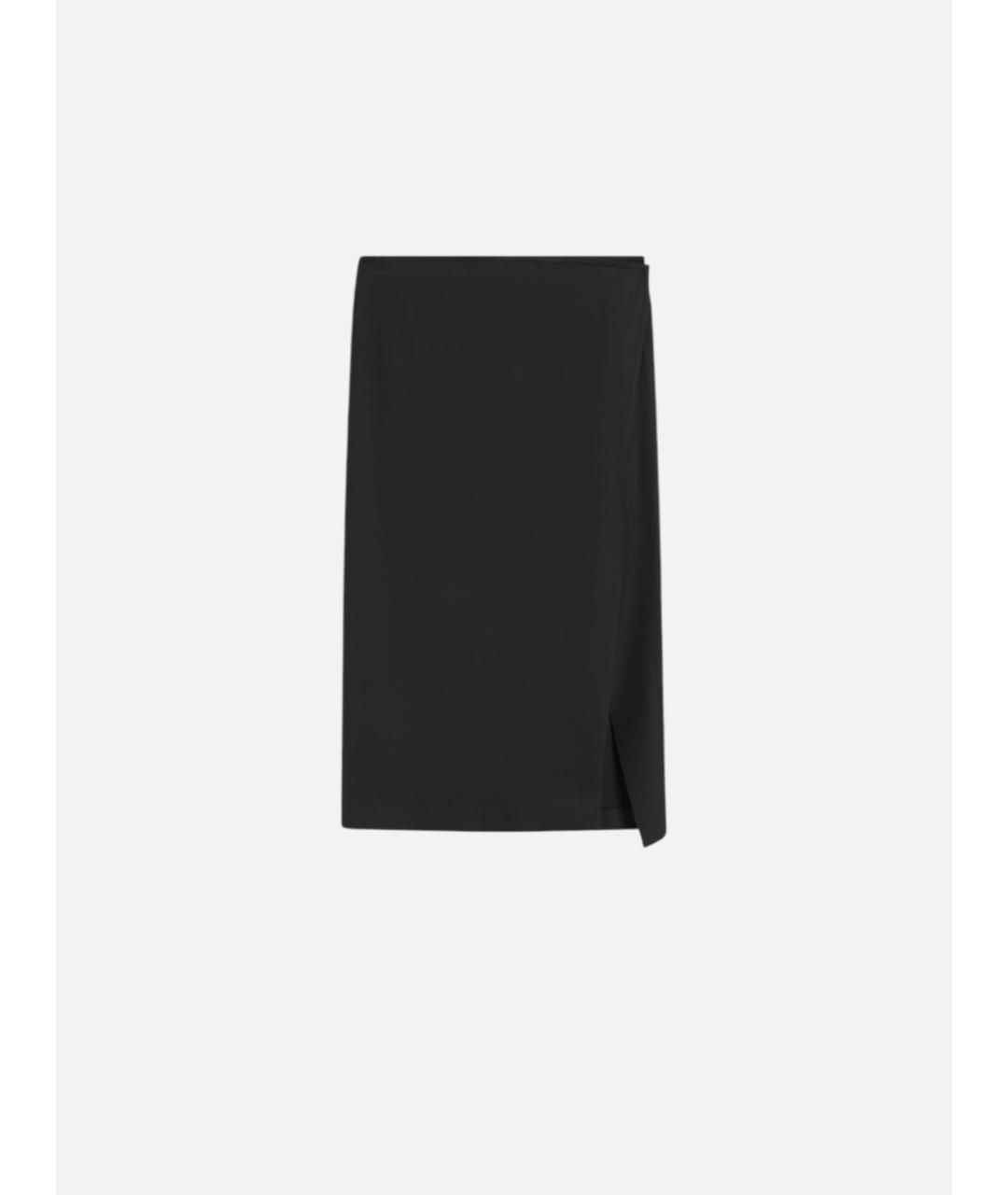 SPORTMAX Черная хлопковая юбка миди, фото 1