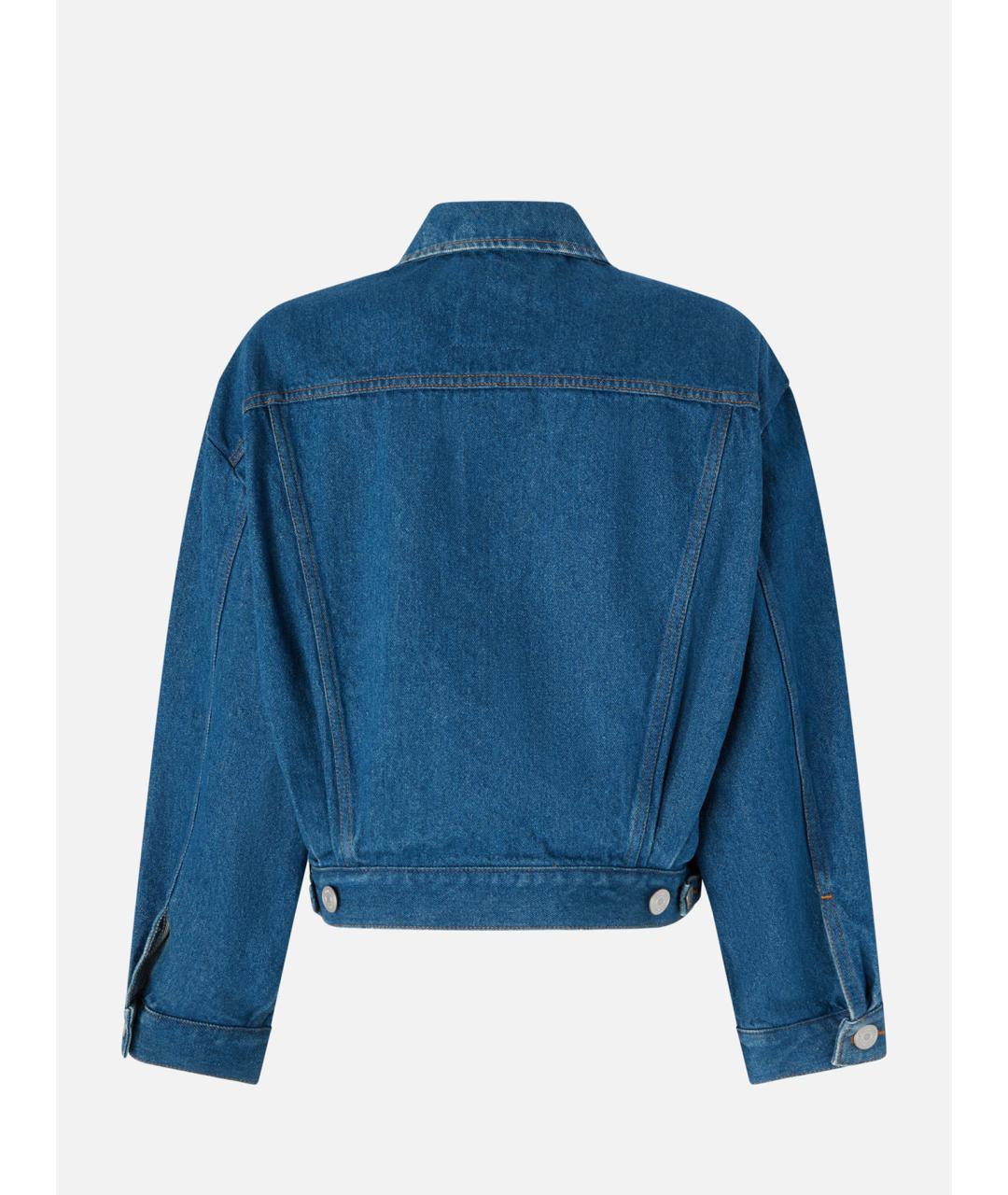 PINKO Синяя хлопковая куртка, фото 6