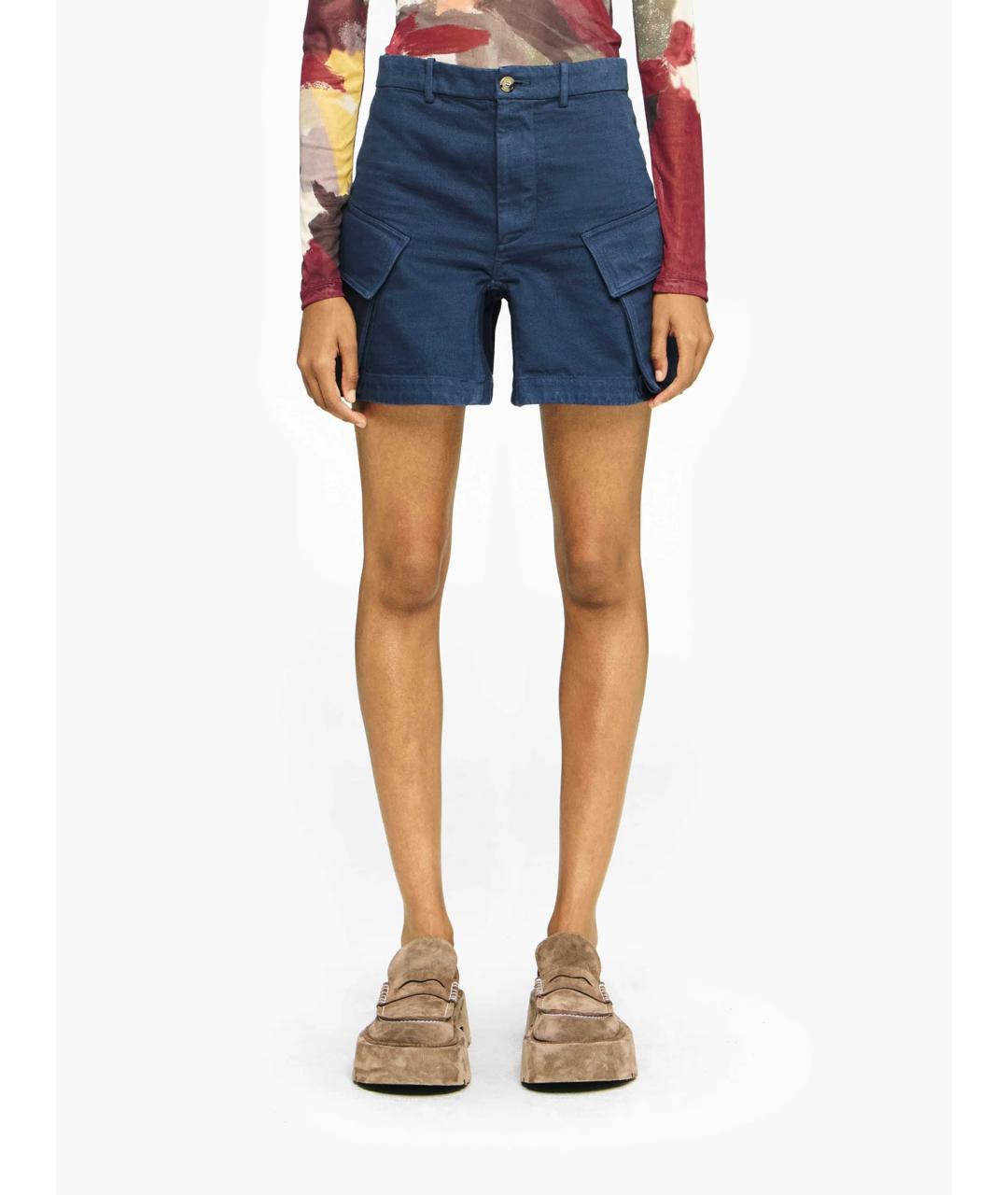 J.W.ANDERSON Синие хлопковые шорты, фото 3