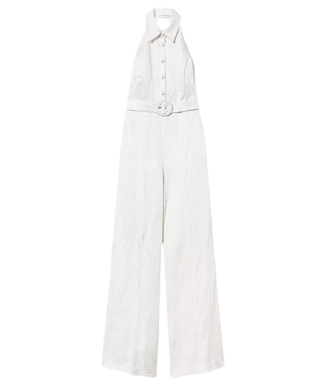 TWIN-SET Белый атласный комбинезон, фото 1