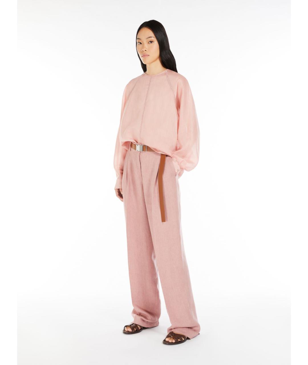 MAX MARA STUDIO Розовая полиамидовая блузы, фото 2