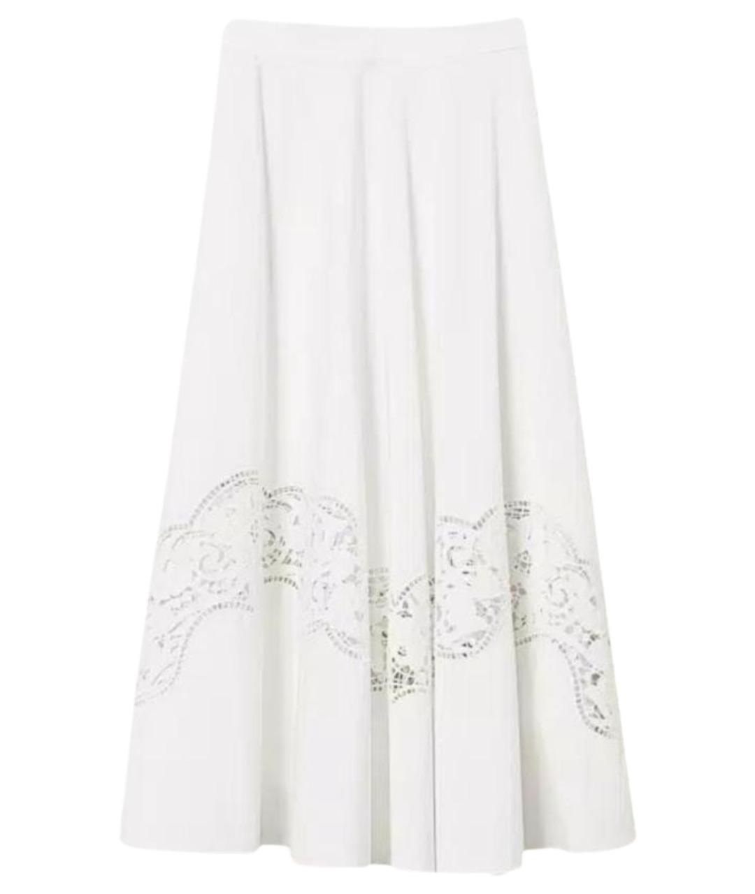 TWIN-SET Белая хлопковая юбка макси, фото 1