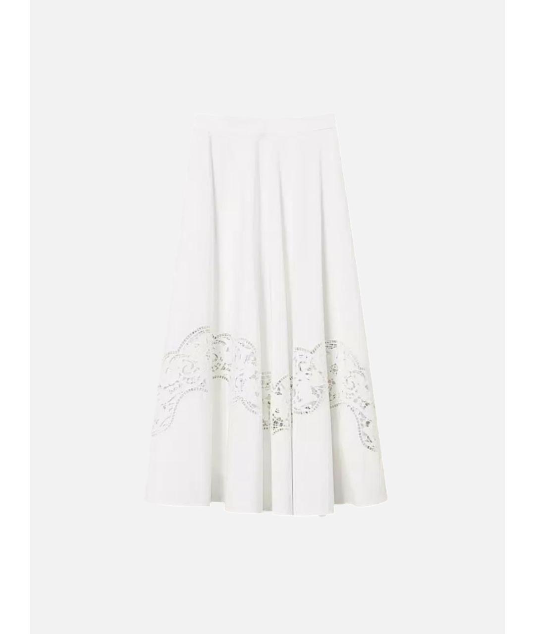 TWIN-SET Белая хлопковая юбка макси, фото 1