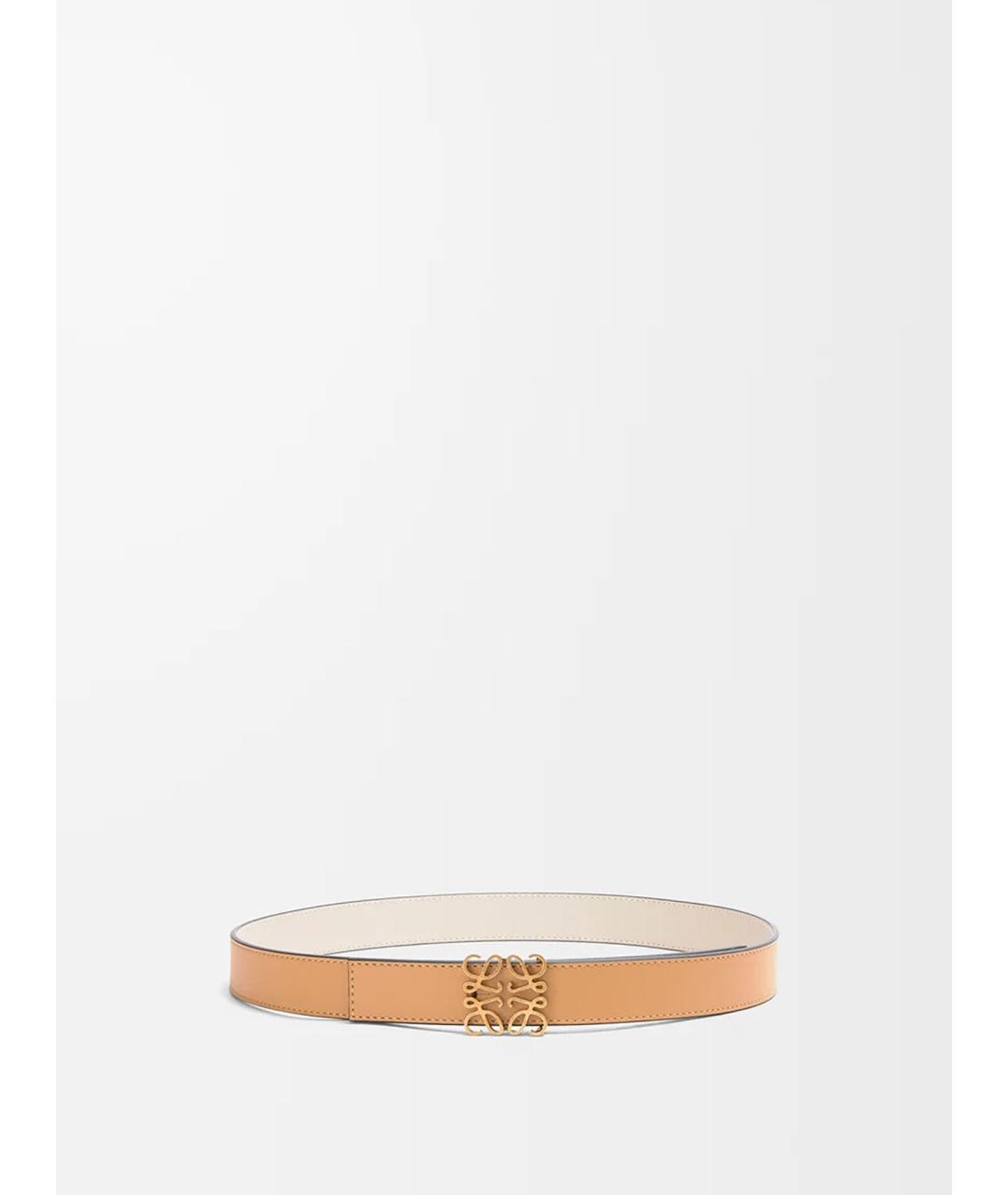 LOEWE Бежевый кожаный ремень, фото 2