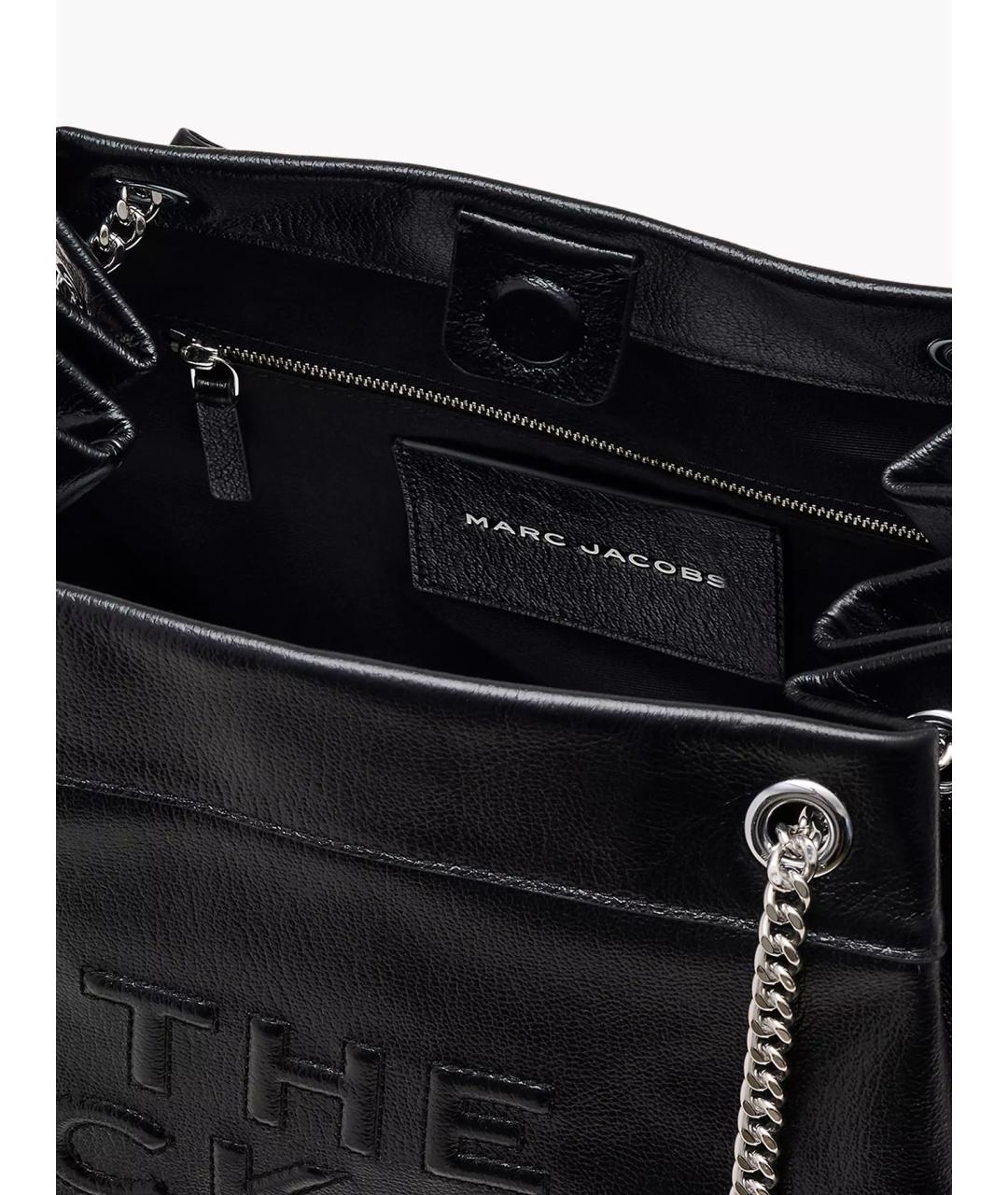 MARC JACOBS Черная кожаная сумка тоут, фото 4