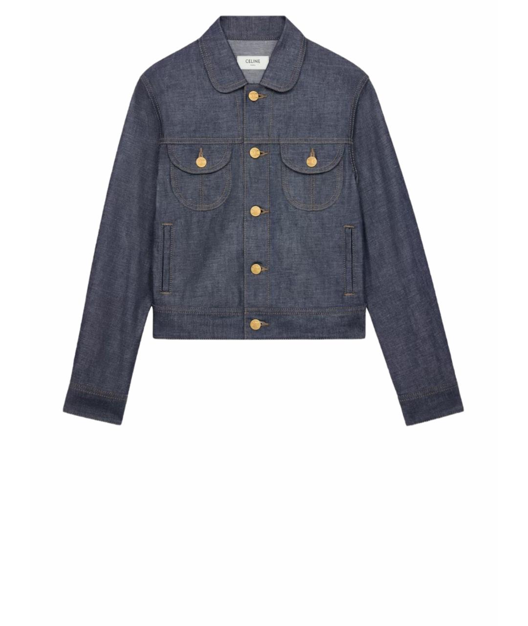 CELINE Синяя хлопковая куртка, фото 1