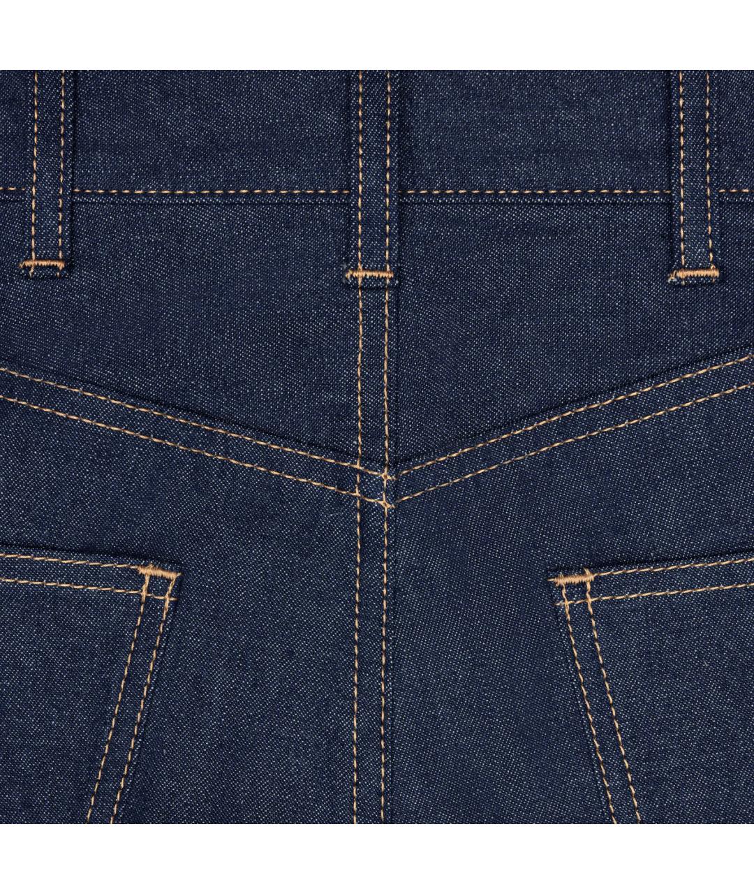 CELINE Синие хлопковые прямые джинсы, фото 3