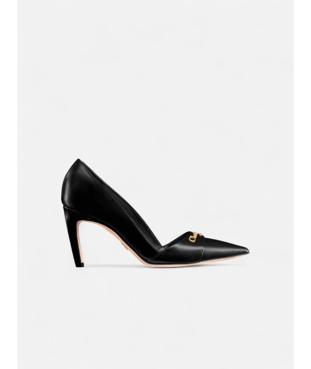 CHRISTIAN DIOR Черные кожаные туфли, фото 4