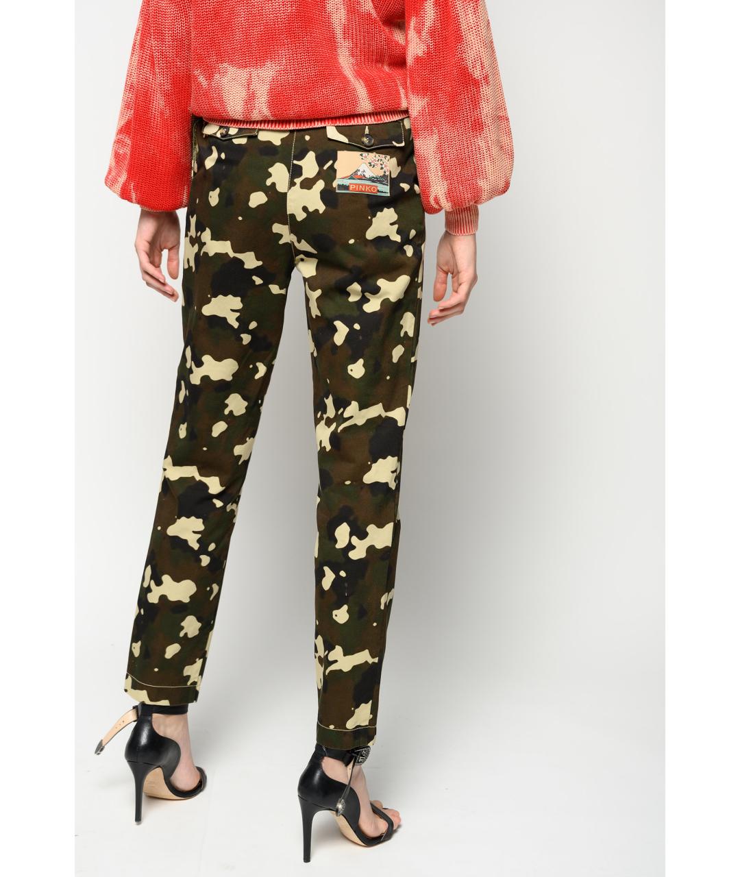 PINKO Мульти хлопковые прямые брюки, фото 6
