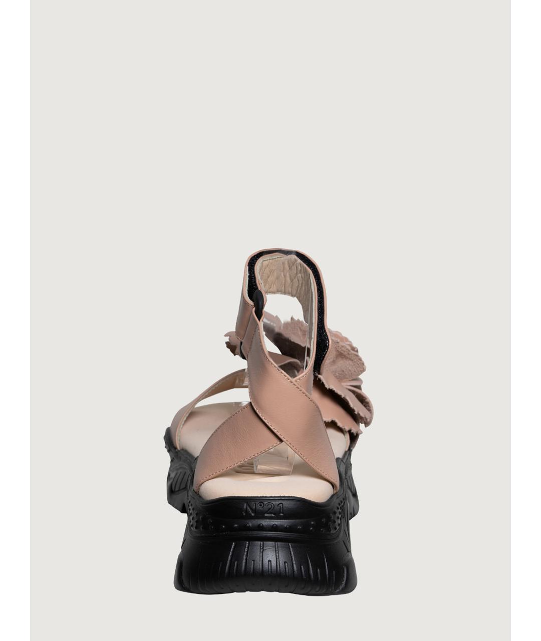 NO. 21 Розовые кожаные сандалии, фото 4