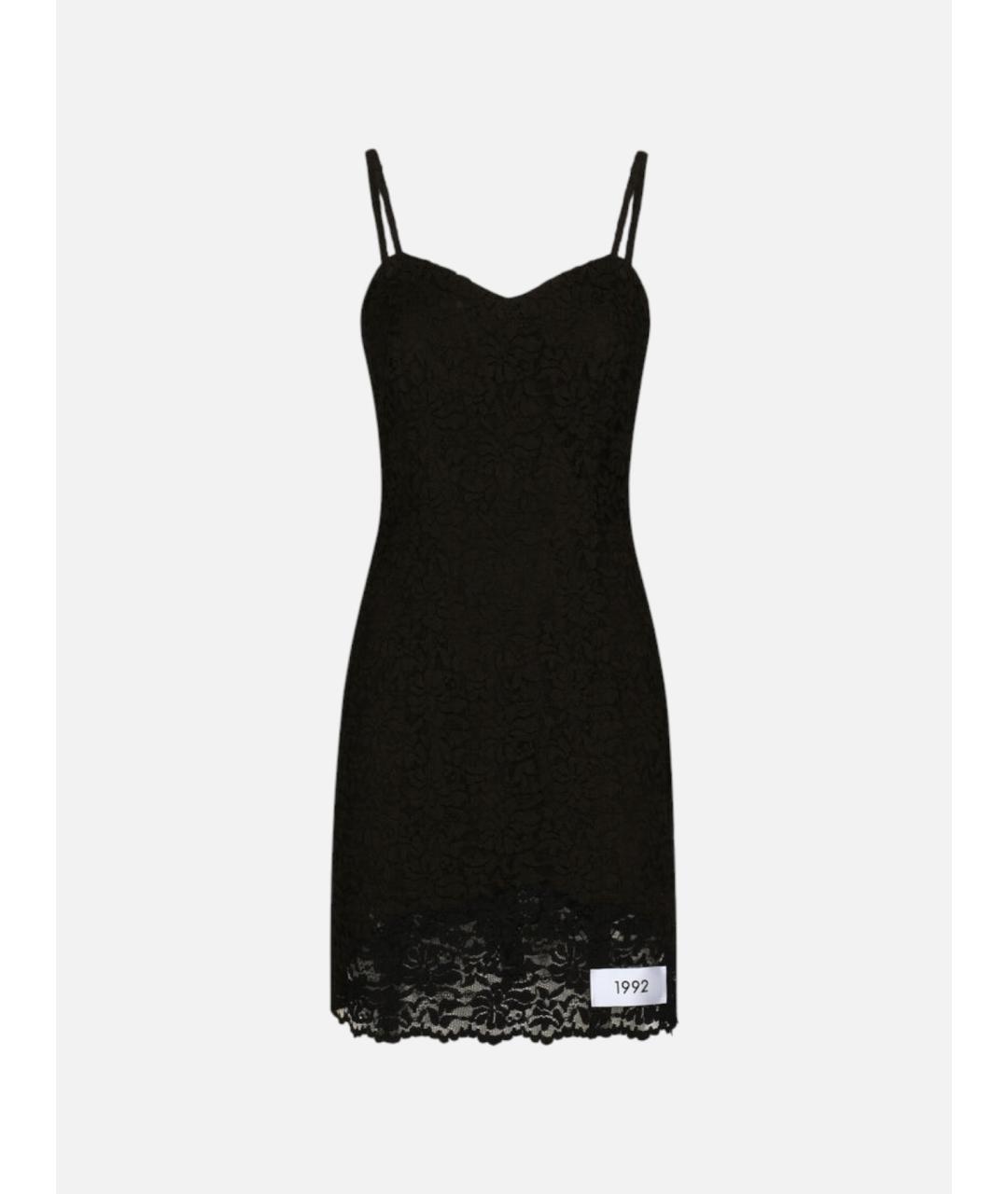 DOLCE&GABBANA Черное полиамидовое коктейльное платье, фото 4