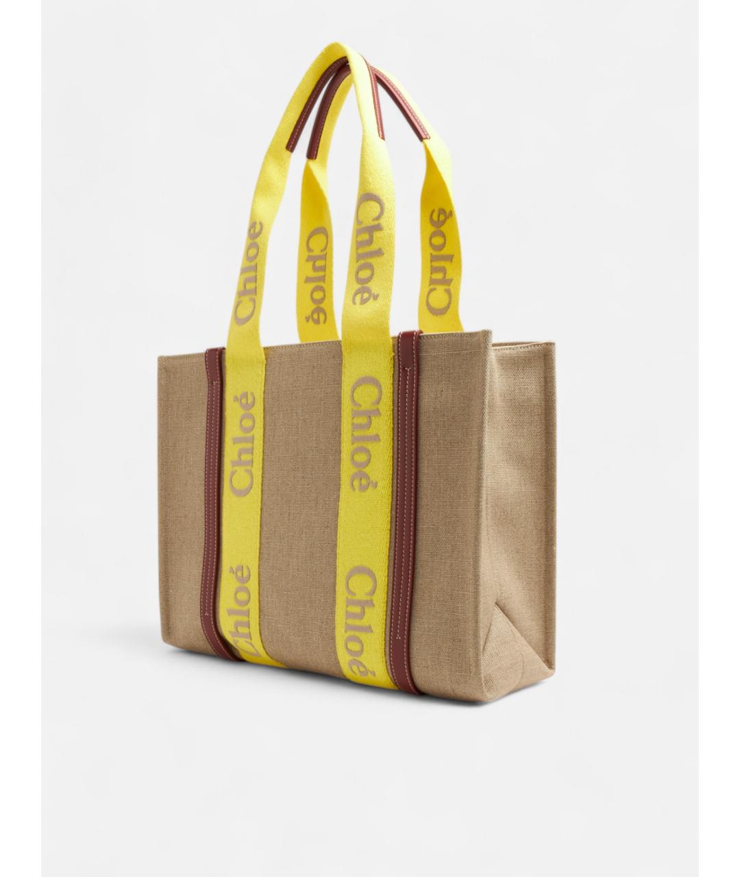 CHLOE Бежевая тканевая сумка тоут, фото 2