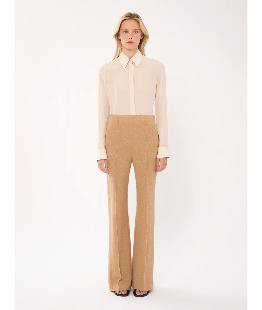 CHLOE Бежевые кашемировые прямые брюки, фото 2