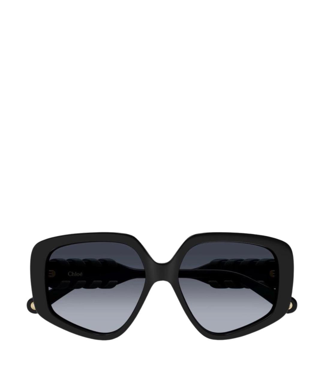 CHLOE Черные пластиковые солнцезащитные очки, фото 1