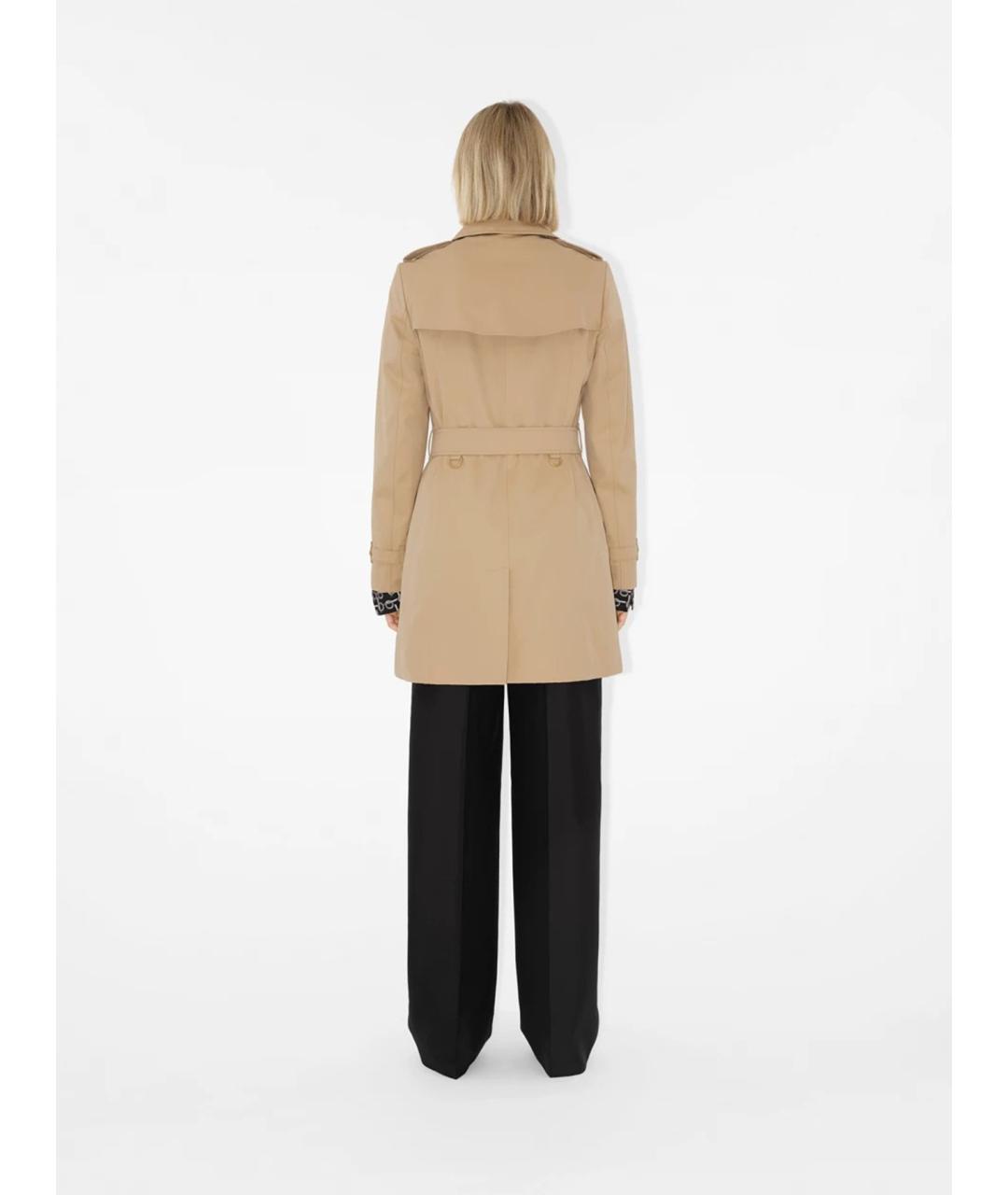 BURBERRY Бежевый хлопковый тренч/плащ, фото 3