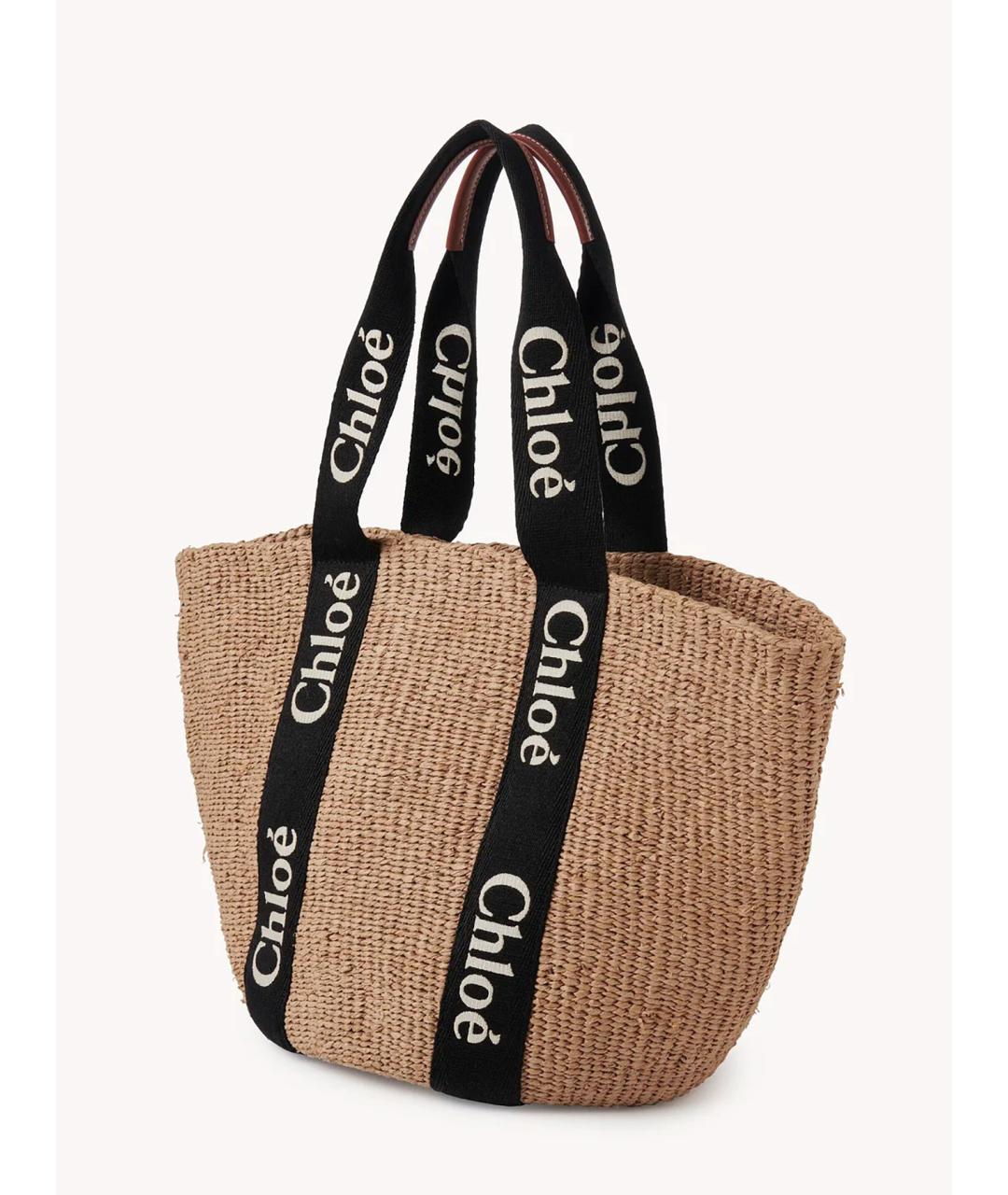 CHLOE Бежевая пелетеная сумка тоут, фото 2