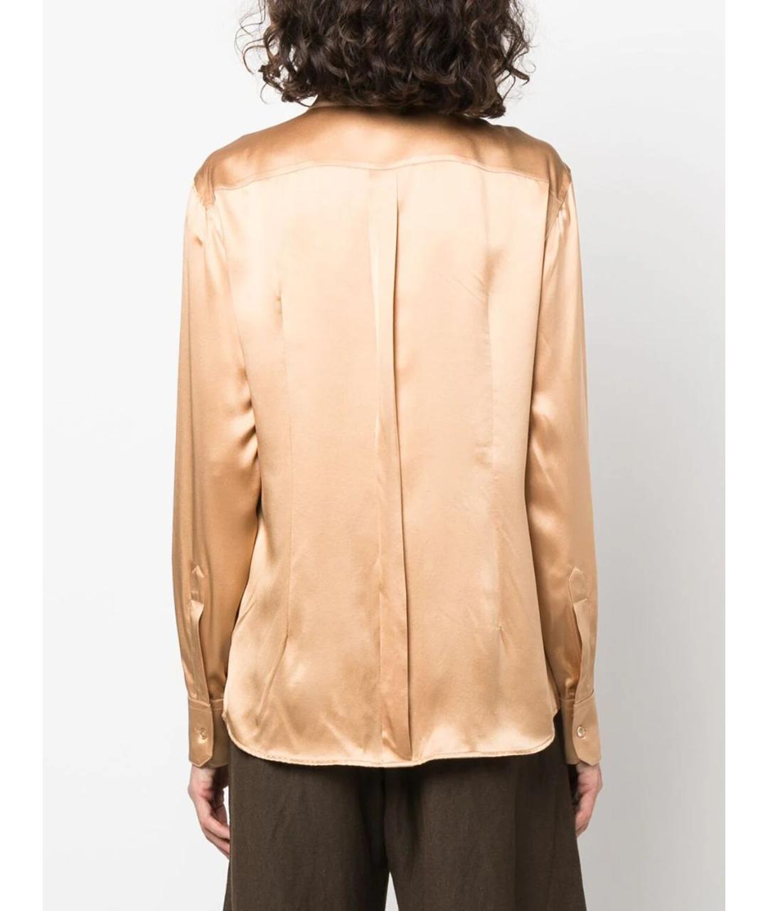 DOLCE&GABBANA Золотая шелковая рубашка, фото 4