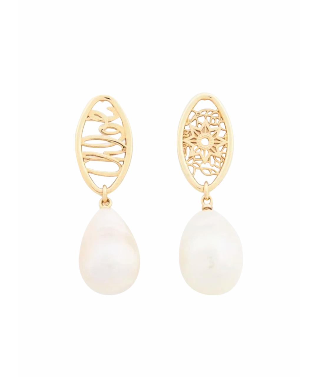 CHLOE Золотые металлические серьги, фото 1