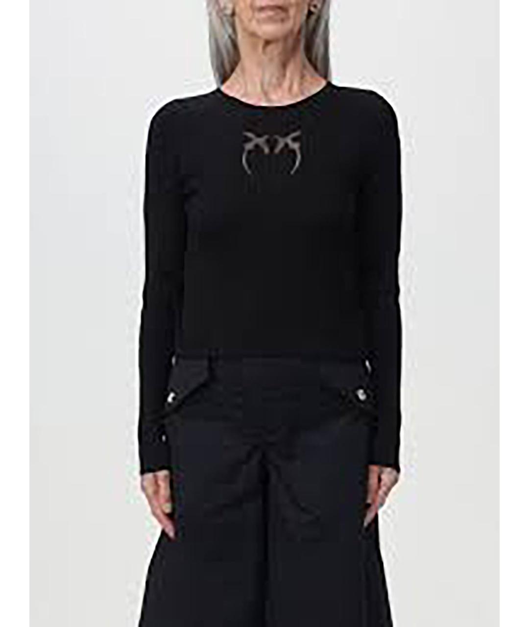 PINKO Черная шелковая блузы, фото 2