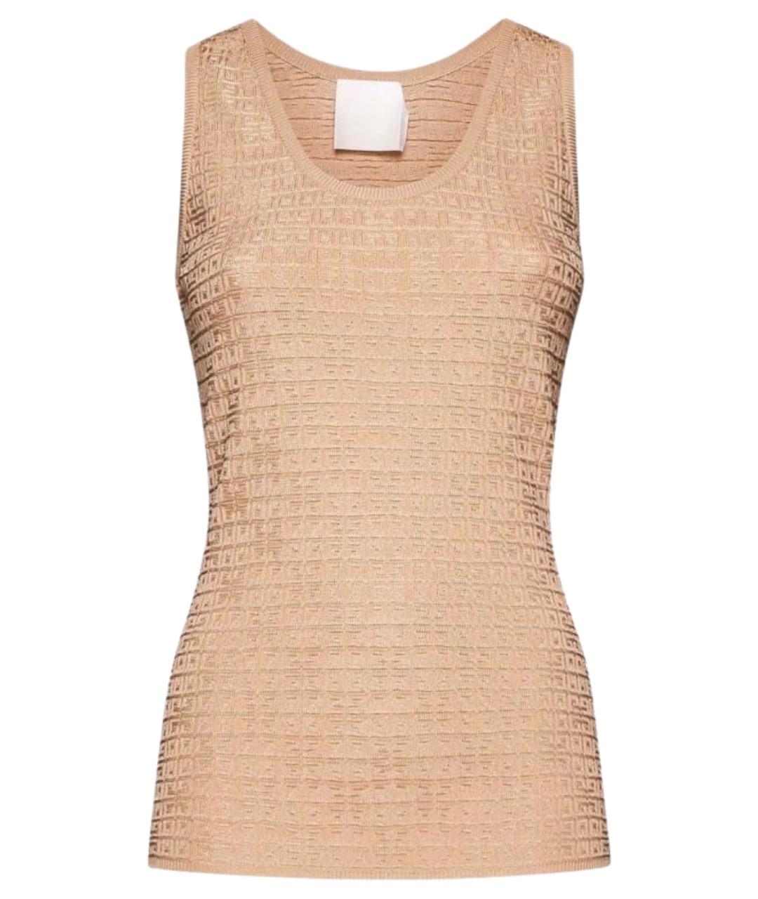GIVENCHY Бежевая вискозная майка, фото 1