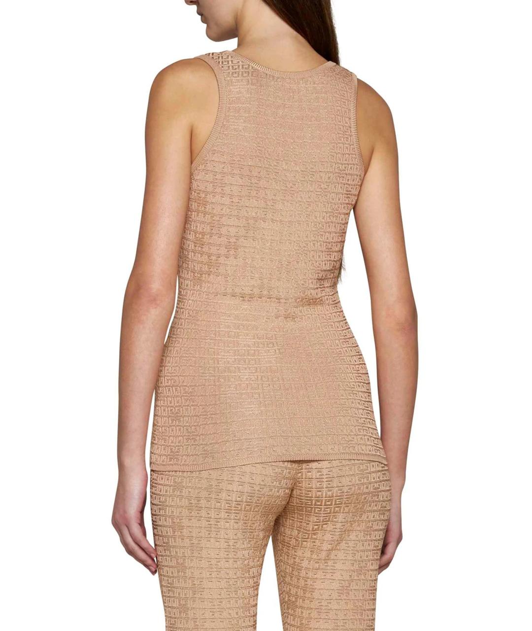 GIVENCHY Бежевая вискозная майка, фото 3