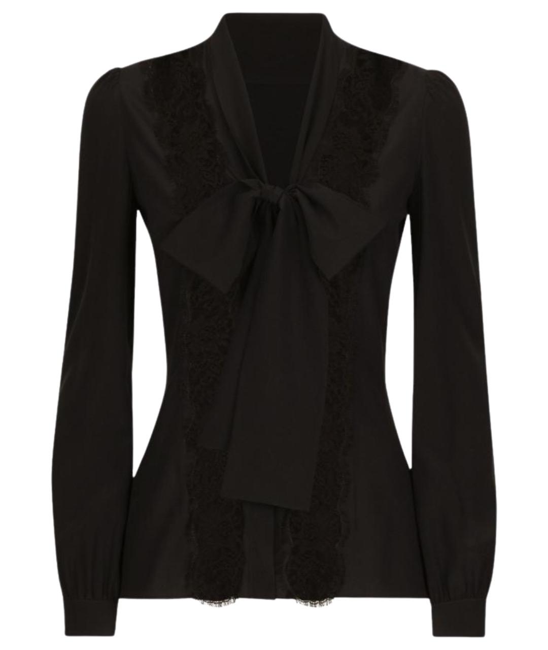 DOLCE&GABBANA Черная шелковая рубашка, фото 1