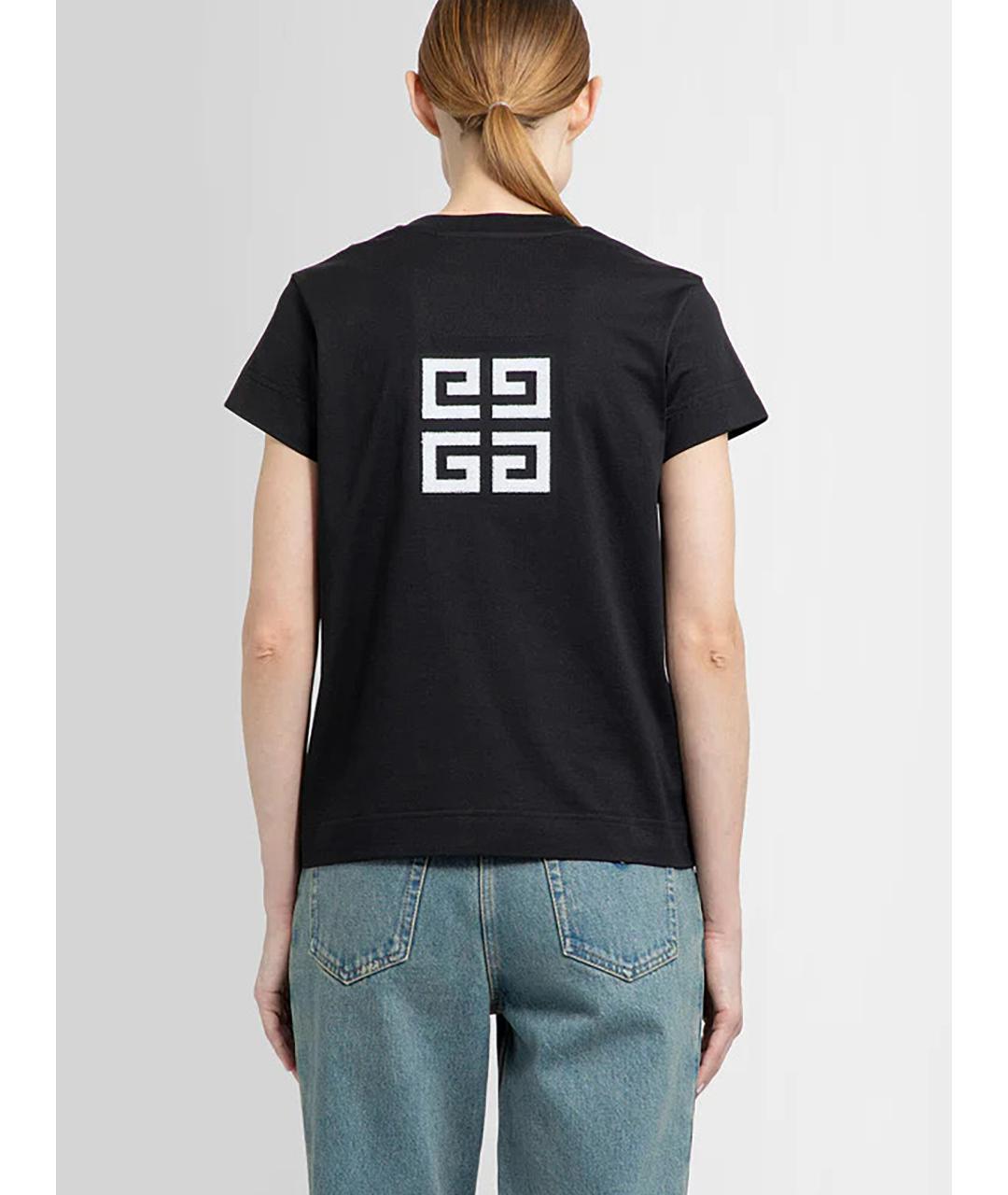 GIVENCHY Черная хлопковая футболка, фото 3