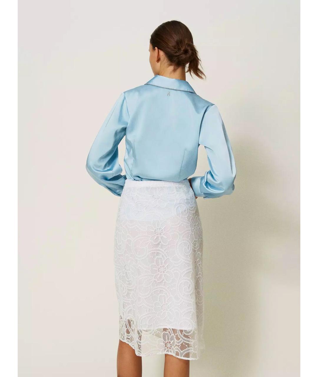 TWIN-SET Бежевая полиэстеровая юбка миди, фото 5