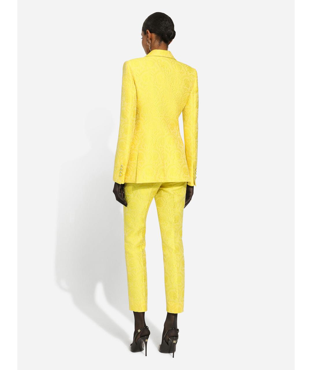 DOLCE&GABBANA Желтый хлопковый жакет/пиджак, фото 4