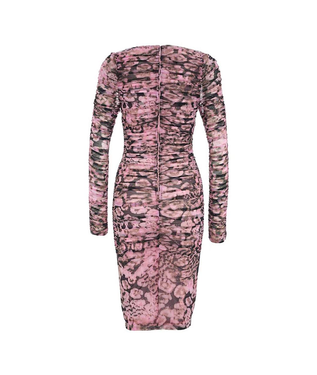 PINKO Мульти полиамидовое коктейльное платье, фото 3