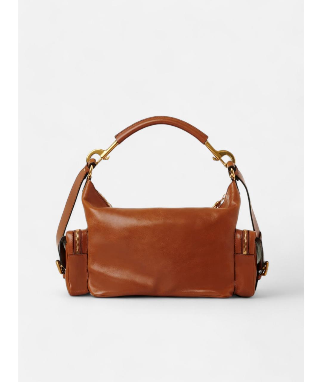 CHLOE Коричневая кожаная сумка через плечо, фото 2