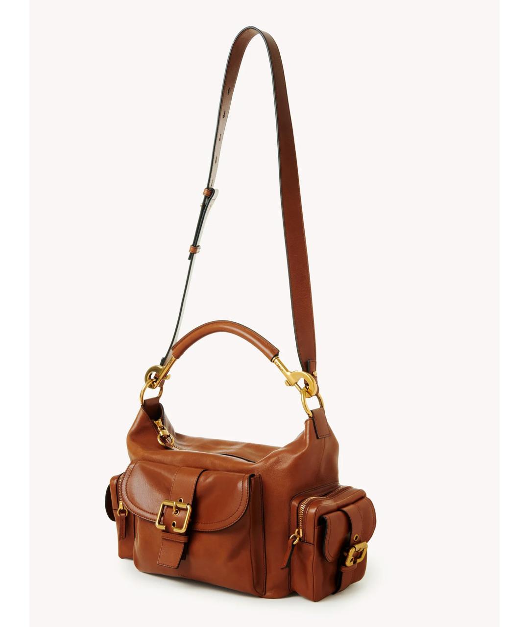 CHLOE Коричневая кожаная сумка через плечо, фото 3
