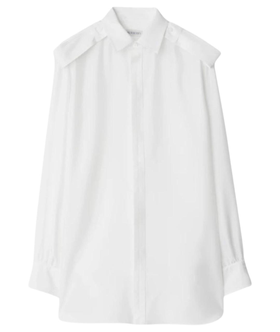 BURBERRY Белая шелковая рубашка, фото 1