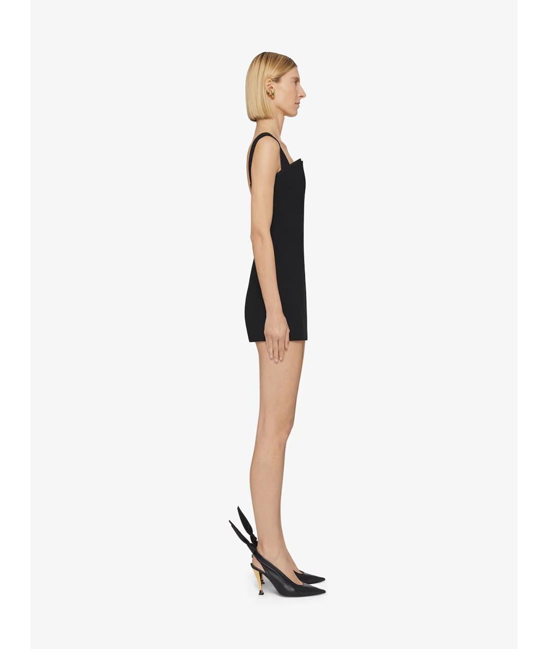 GIVENCHY Черное ацетатное коктейльное платье, фото 3