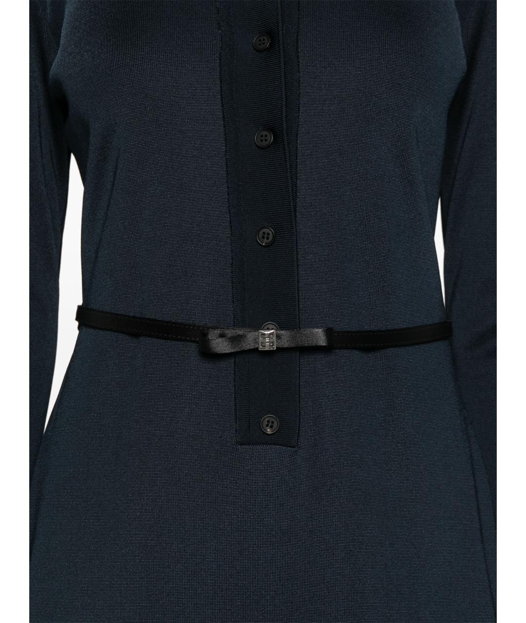 GIVENCHY Темно-синее вискозное повседневное платье, фото 3