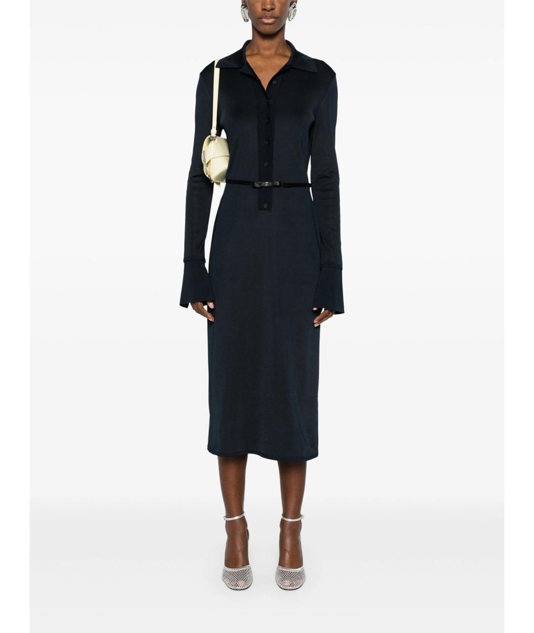 GIVENCHY Темно-синее вискозное повседневное платье, фото 2