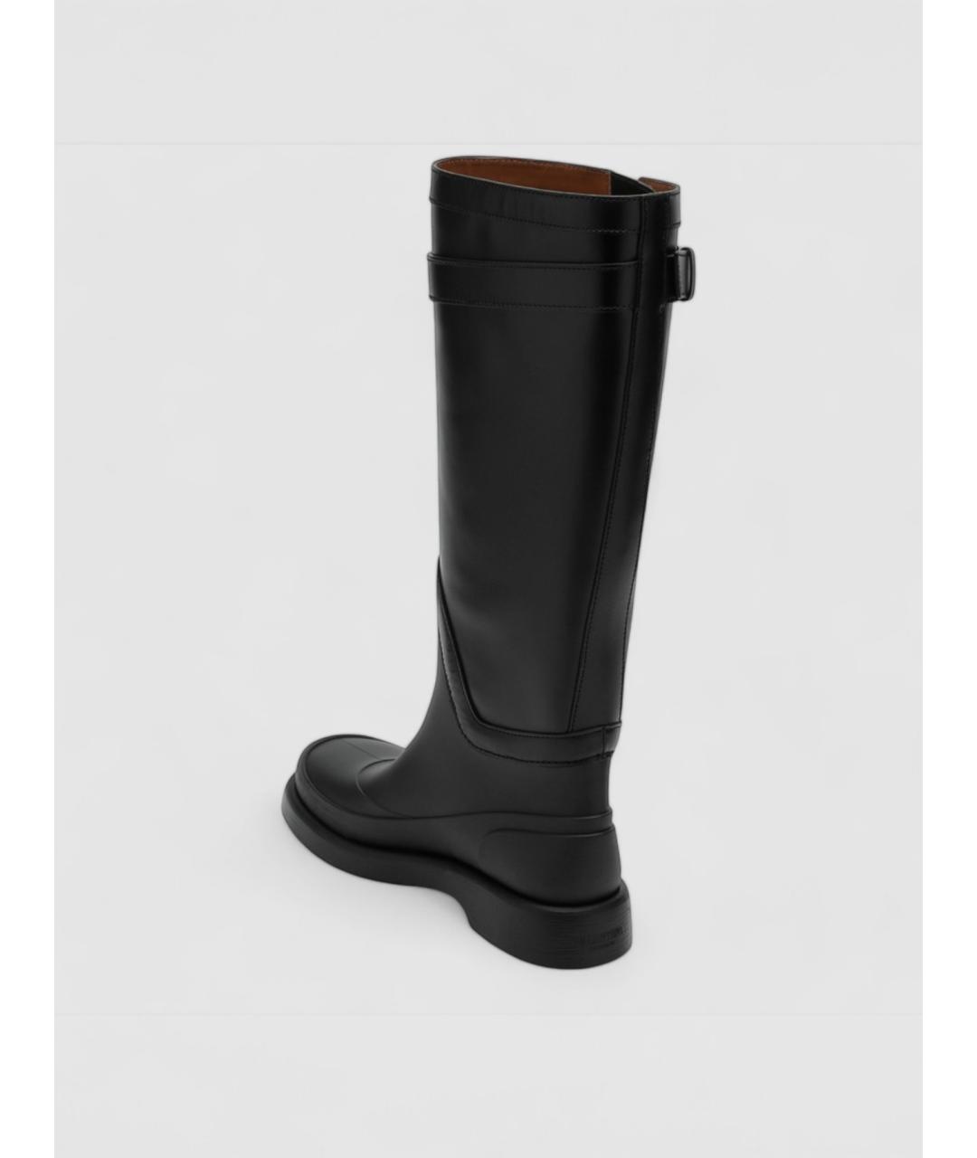 VALENTINO Черные кожаные сапоги, фото 3