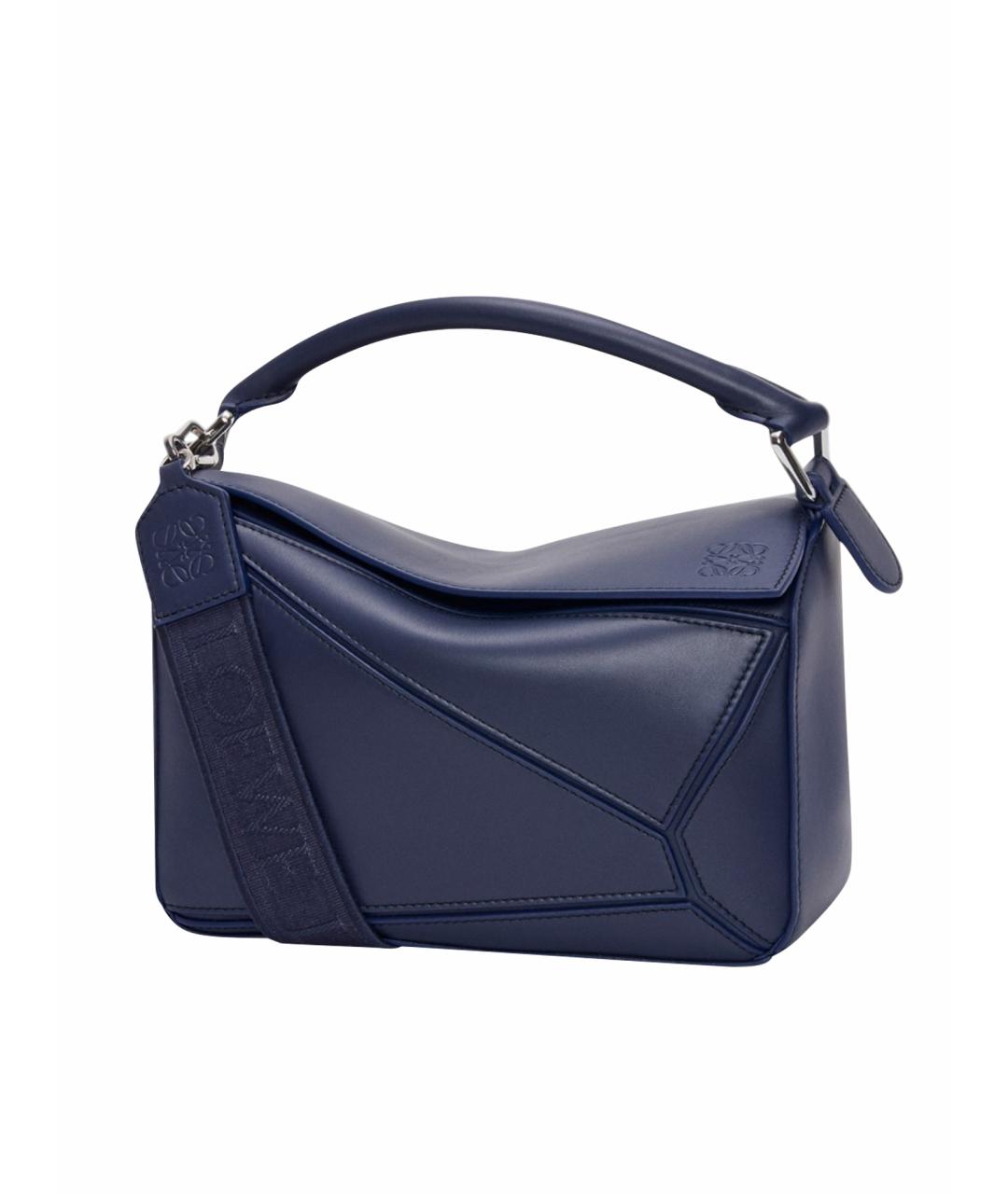 LOEWE Темно-синяя кожаная сумка через плечо, фото 1
