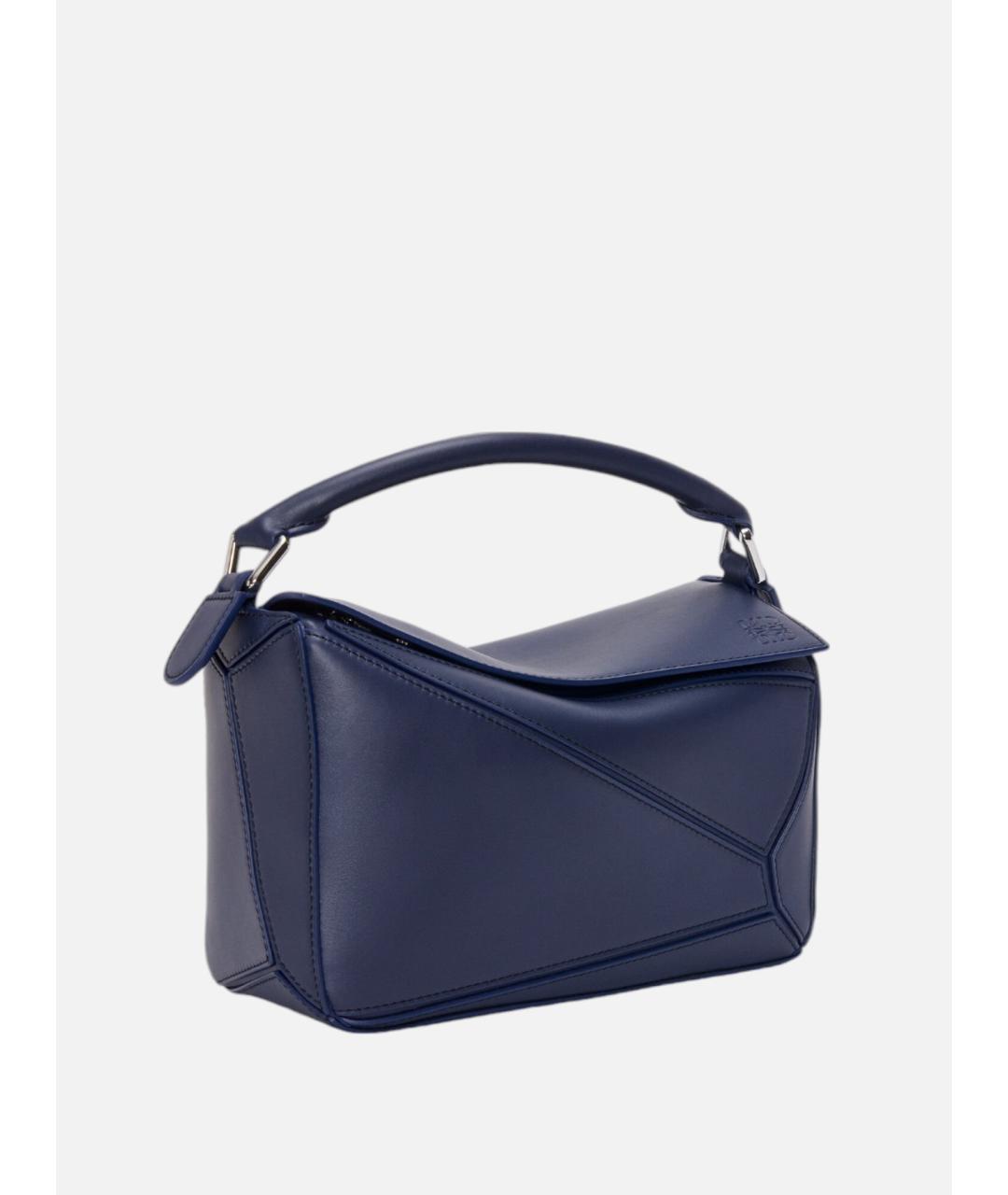 LOEWE Темно-синяя кожаная сумка через плечо, фото 3