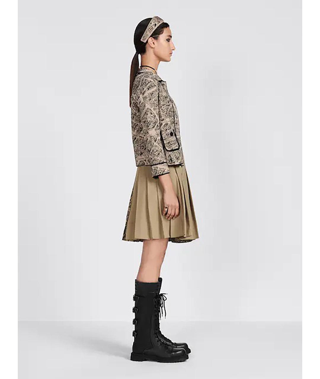 CHRISTIAN DIOR Мульти хлопковая юбка миди, фото 3