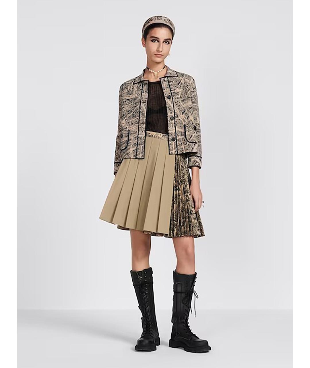 CHRISTIAN DIOR Мульти хлопковая юбка миди, фото 2