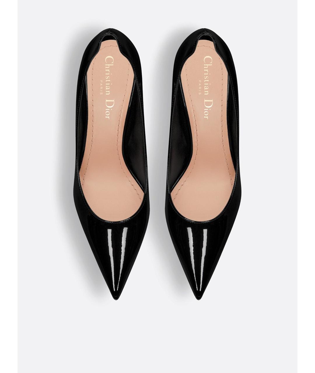 CHRISTIAN DIOR Черные туфли из лакированной кожи, фото 3