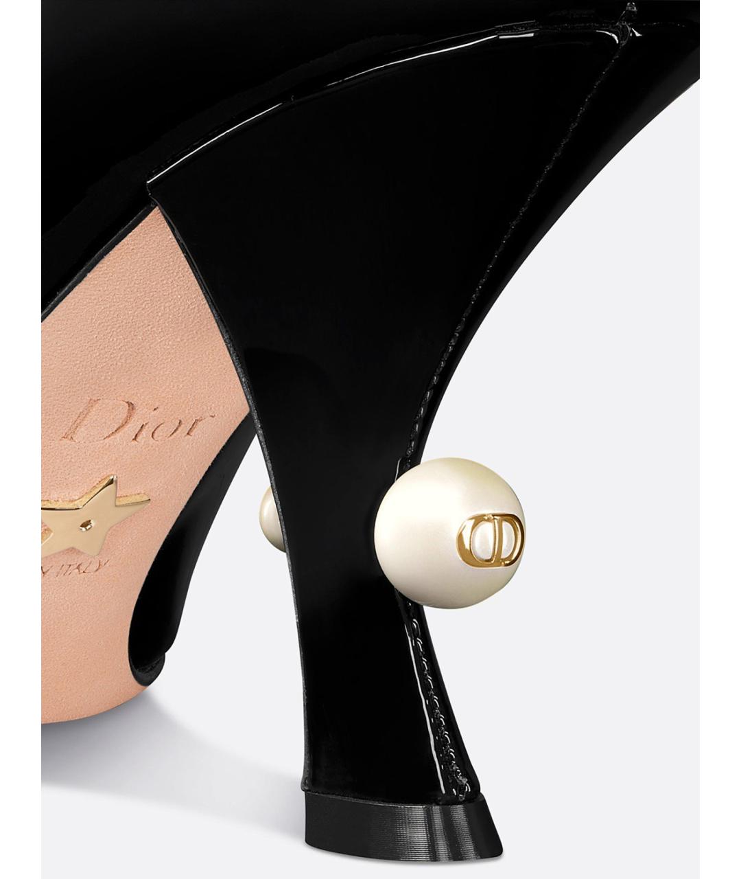 CHRISTIAN DIOR Черные туфли из лакированной кожи, фото 4