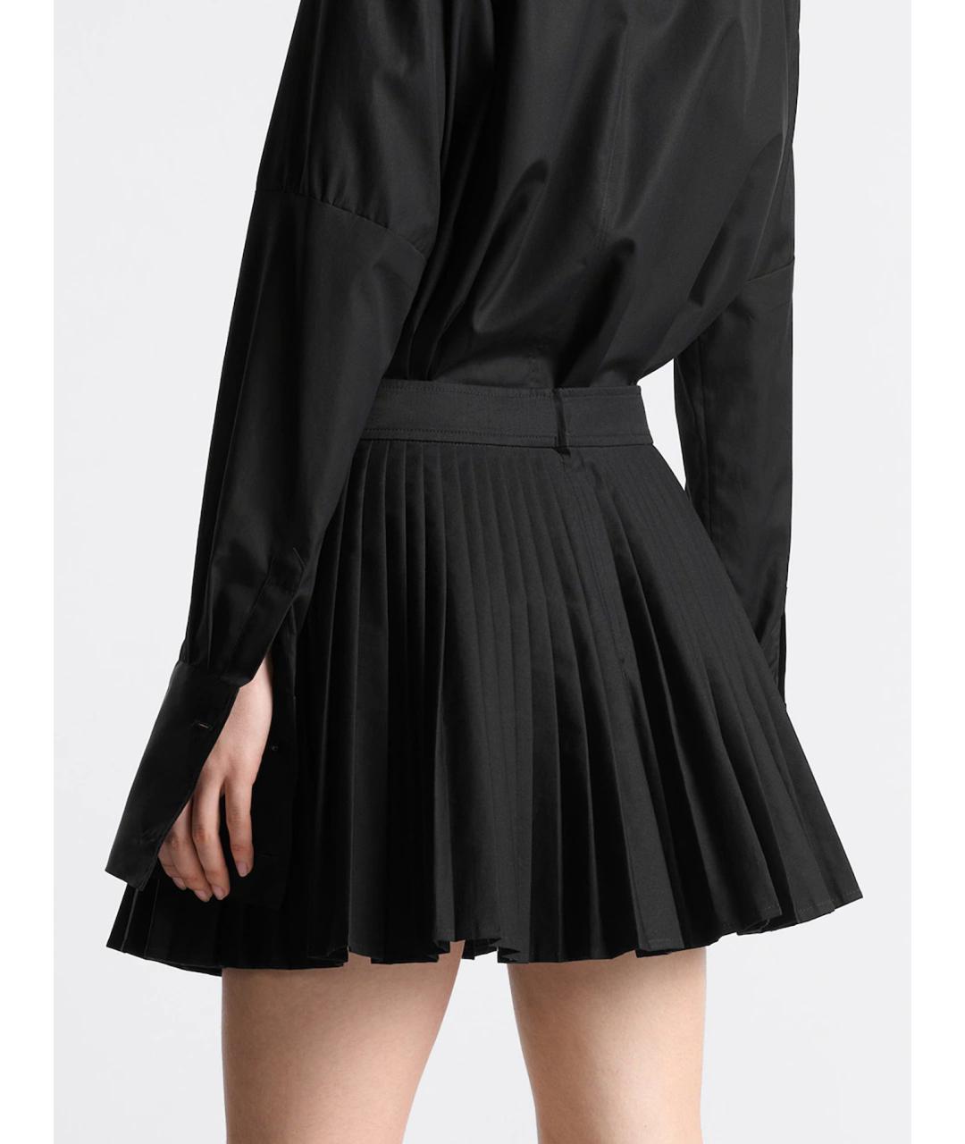 CHRISTIAN DIOR Черная хлопковая юбка мини, фото 3