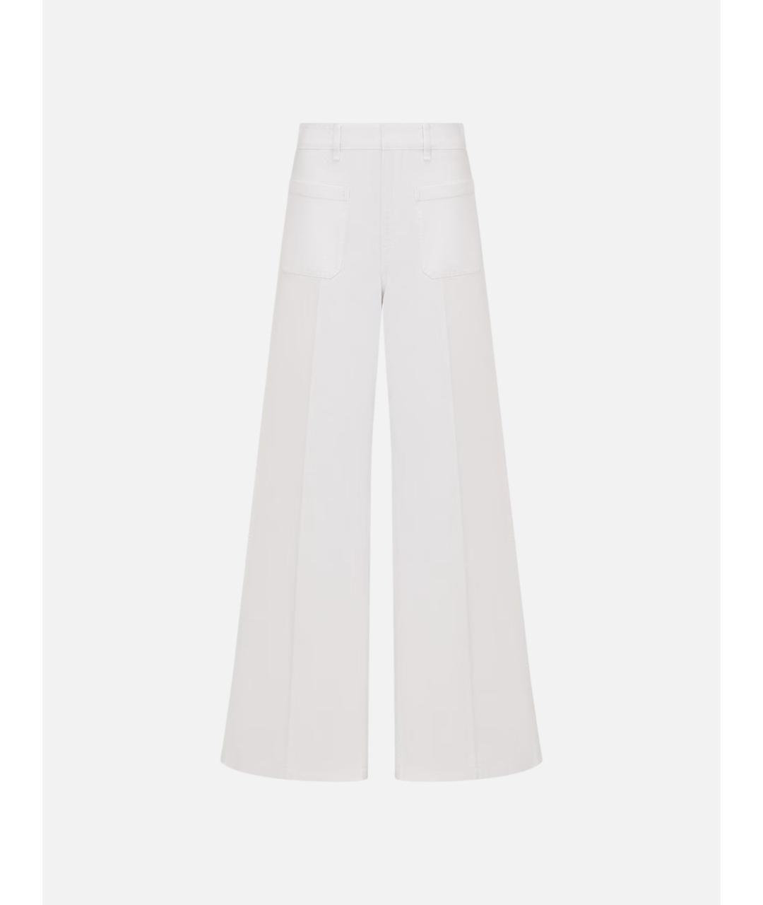 CHRISTIAN DIOR Белые хлопковые прямые джинсы, фото 3