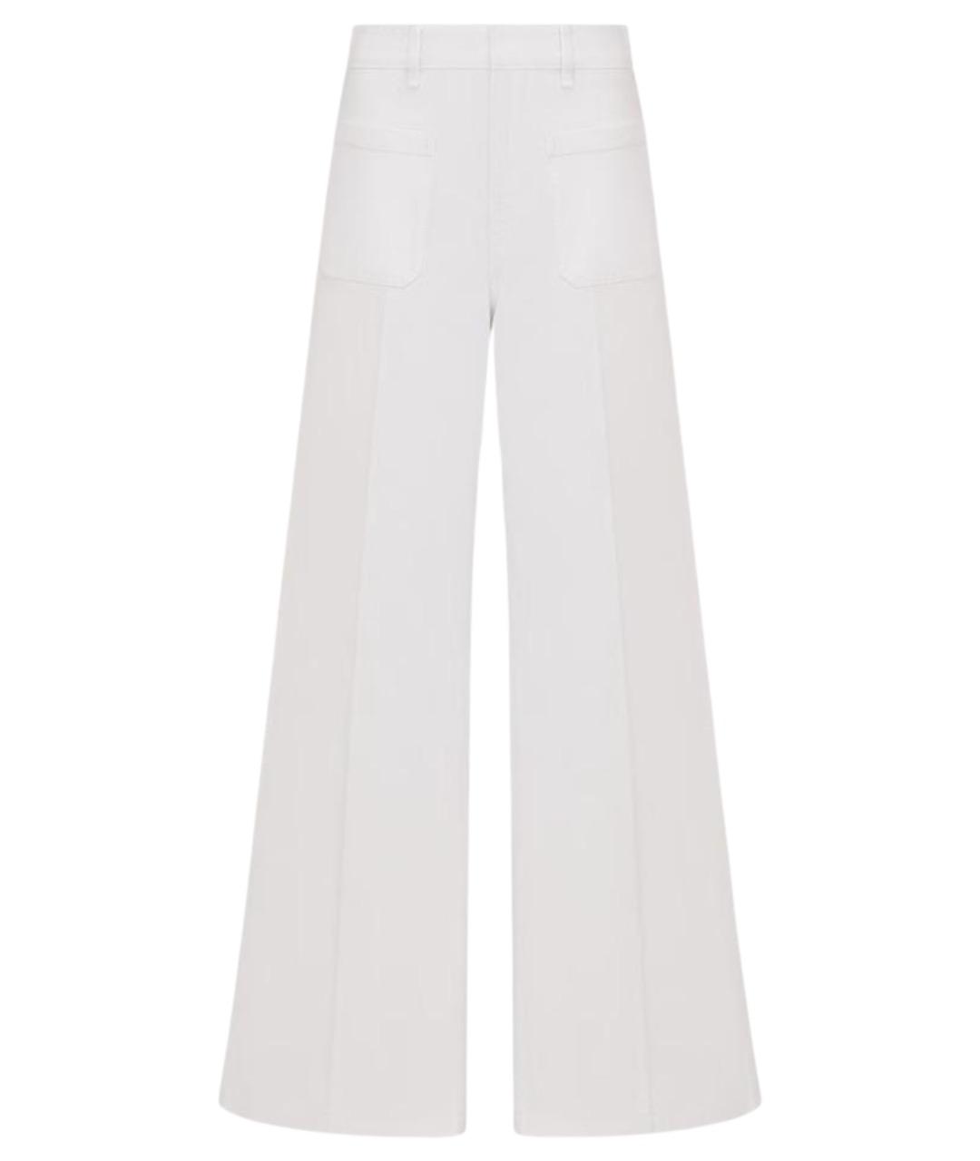 CHRISTIAN DIOR Белые хлопковые прямые джинсы, фото 1